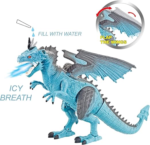 Sam Toys - Dinosaur Planet - Rc Dinosaur With Spray&Mist - Blue - Marah Kids