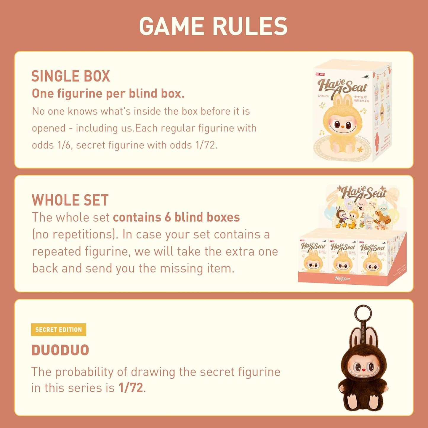 Pop Mart Labubu The Monsters Have A Seat (Blind Box)