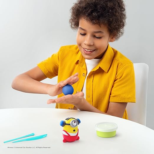 Hey Clay - MINIONS Colourful modelling air - dry clay, 15 cans with fun interactive app for kids 3 years + - Marah Kids