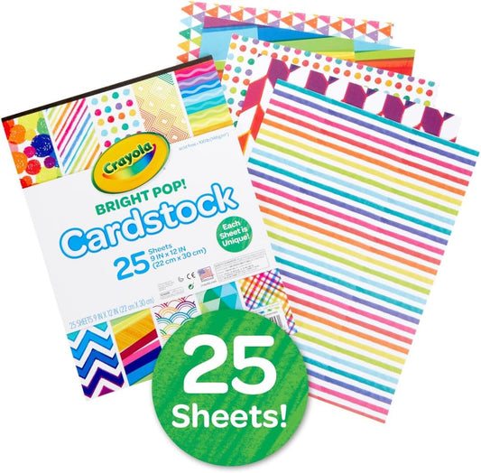 Crayola - 25 ct. Bright Pop! Cardstock - Marah Kids