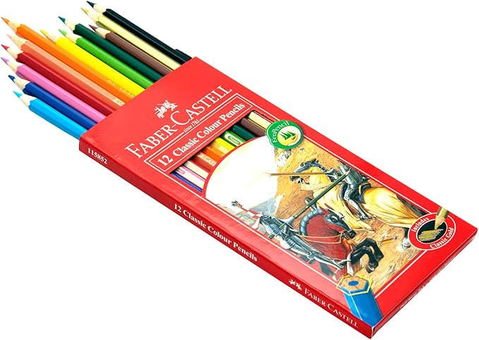 FABER - CASTELL CLASSIC COLOUR PENCILS 12 COLOUR - Marah Kids
