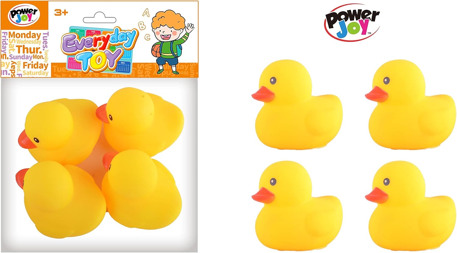 Power Joy Everyday Toy Duck Floating 4pieces PP BAG - Marah Kids