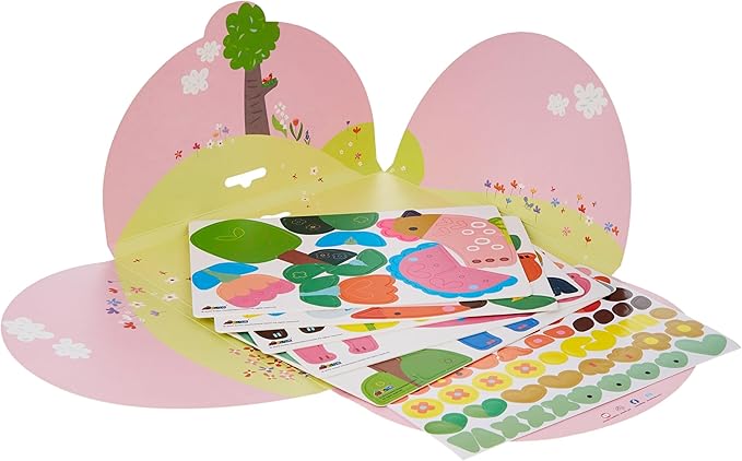 Avenir Stick 'N Play Series - Secret Garden | 200+ Reusable Stickers for Endless Fun! Create Play Scenes with 8 Illustrated Theme Cards, Make Your Own Animal Figures | For Kids 3+ - Marah Kids