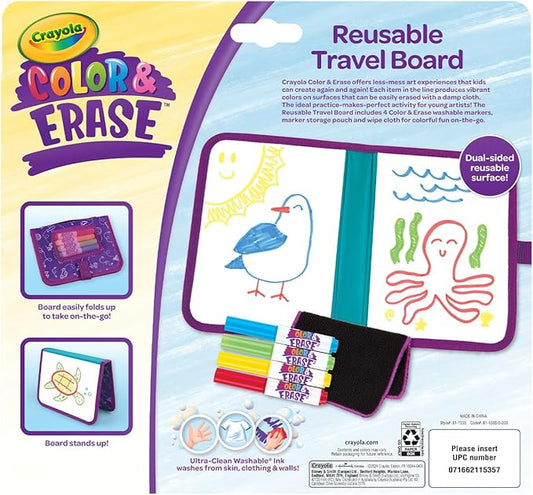 Crayola Color & Erase Drawing Board For Kids, Travel Coloring Kit, Gift 3+ - Marah Kids