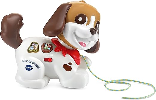 VTech Walk & Wiggle Pup, Interactive Baby Toy with Lights & Music, Gift for Infants 6, 9, 12 months +, English version - Marah Kids