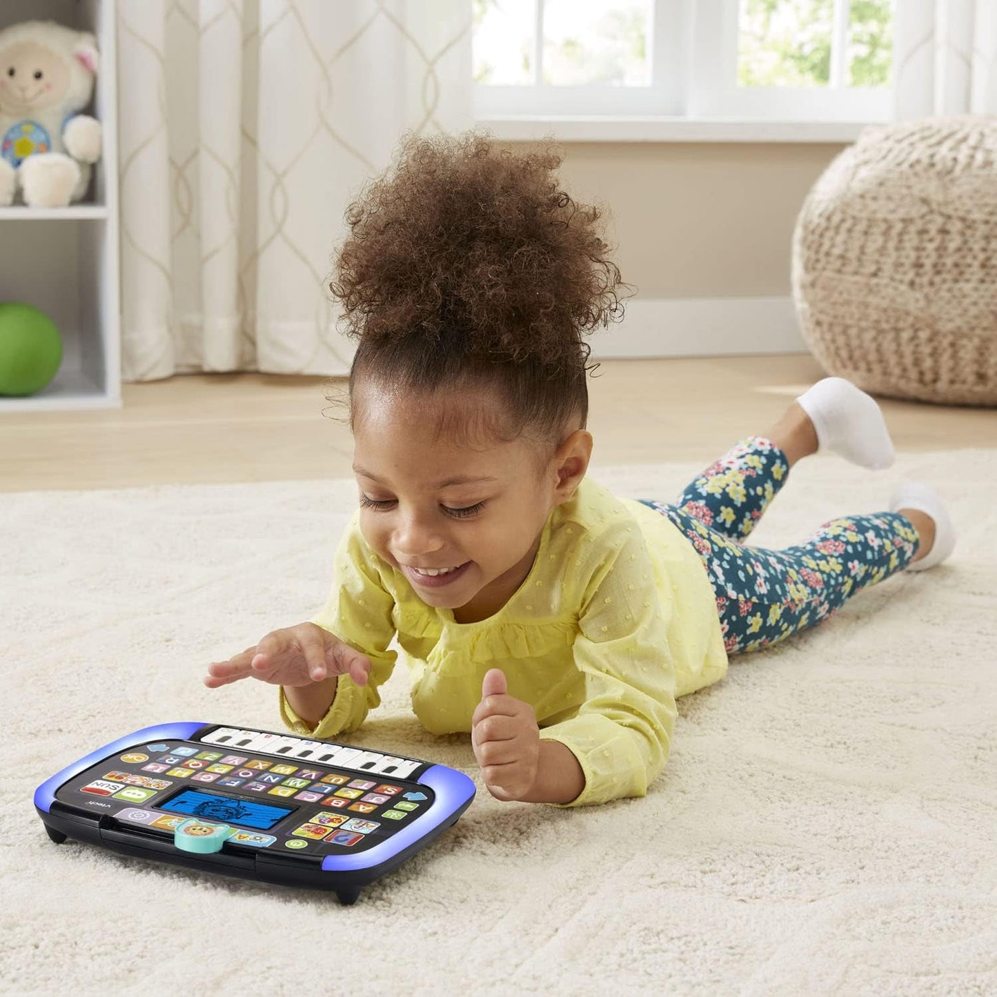Vtech - Little Apps Light - Up Tablet | Educational Tablet Toy to Learn Alphabet, Numbers, Colours, Shapes, Animals, Time | 2 Years+ | Black - Marah Kids