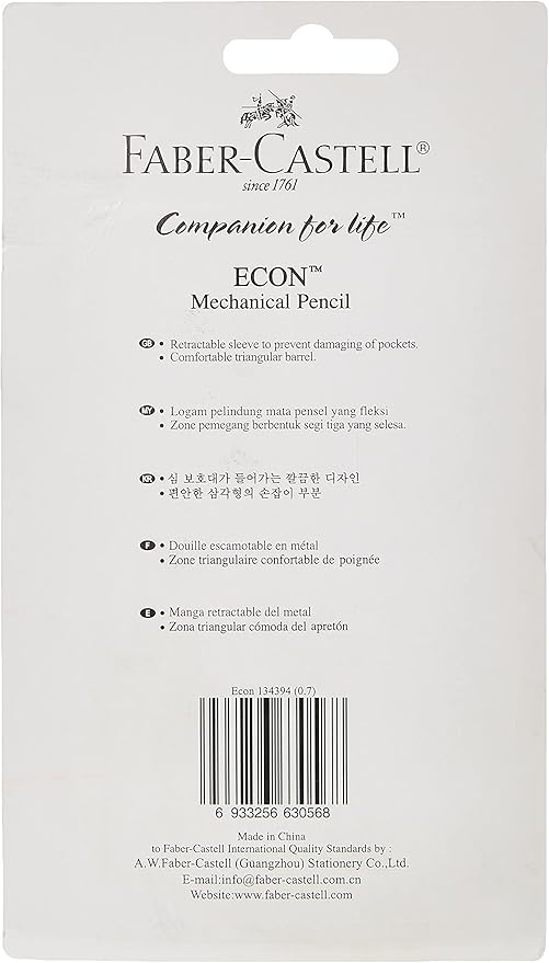 FABER - CASTELL ECON MECHANICAL PENCIL 0.7MM 3+1 - Marah Kids