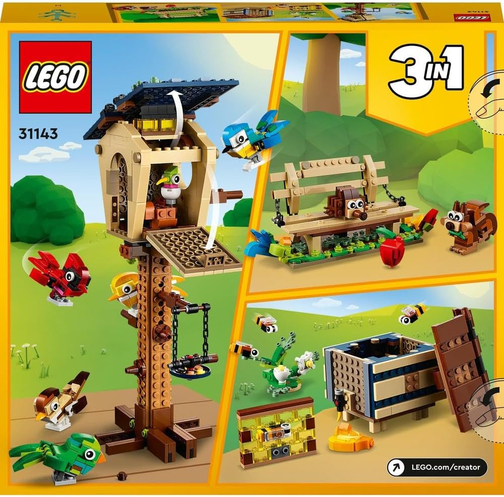 Lego 31143 Creator 3In1 Birdhouse: Birds To Hedgehog To Beehive Set