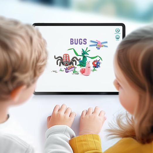 HEY CLAY - DIY Bugs: Snail, Dragonfly, Ladybird Plastic Creative Modelling Air - Dry Clay For Kids 6 Cans - Marah Kids