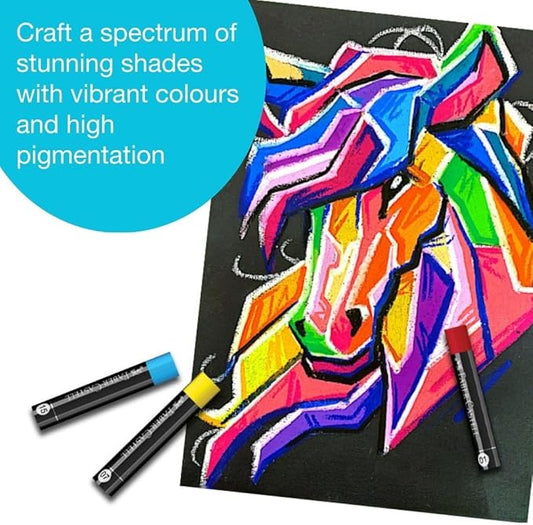 FABER - CASTELL BLACK EDITION OIL PASTELS 12 COLOR - Marah Kids