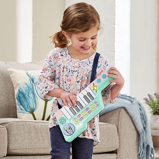 Vtech - Bluey Bluey's Keytar Toy (Green) | It has 5 Instrument Sounds, Phrases, Sound Effects & Melodies, Interactive Musical Toy | Ideal gift for Kids 3, 4, 5+ Years - Marah Kids