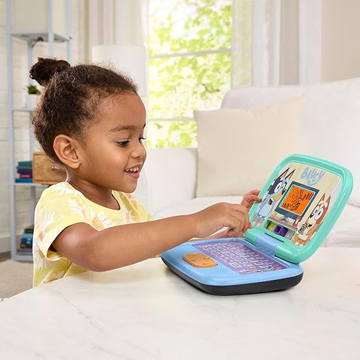 Vtech Bluey Game Time Laptop - 3+ Blue |Explore 10 interactive games with the Bluey Game Time Laptop | Pre - School Content, Official Bluey Character Toy for Kids, Letters, Numbers, Music | Ideal Gift for Children 3+ up Years, - Marah Kids