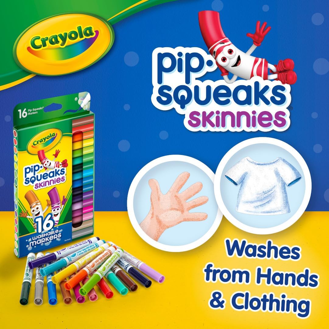 Crayola 16 ct. Washable Pip - Squeaks Skinnies Markers - Marah Kids