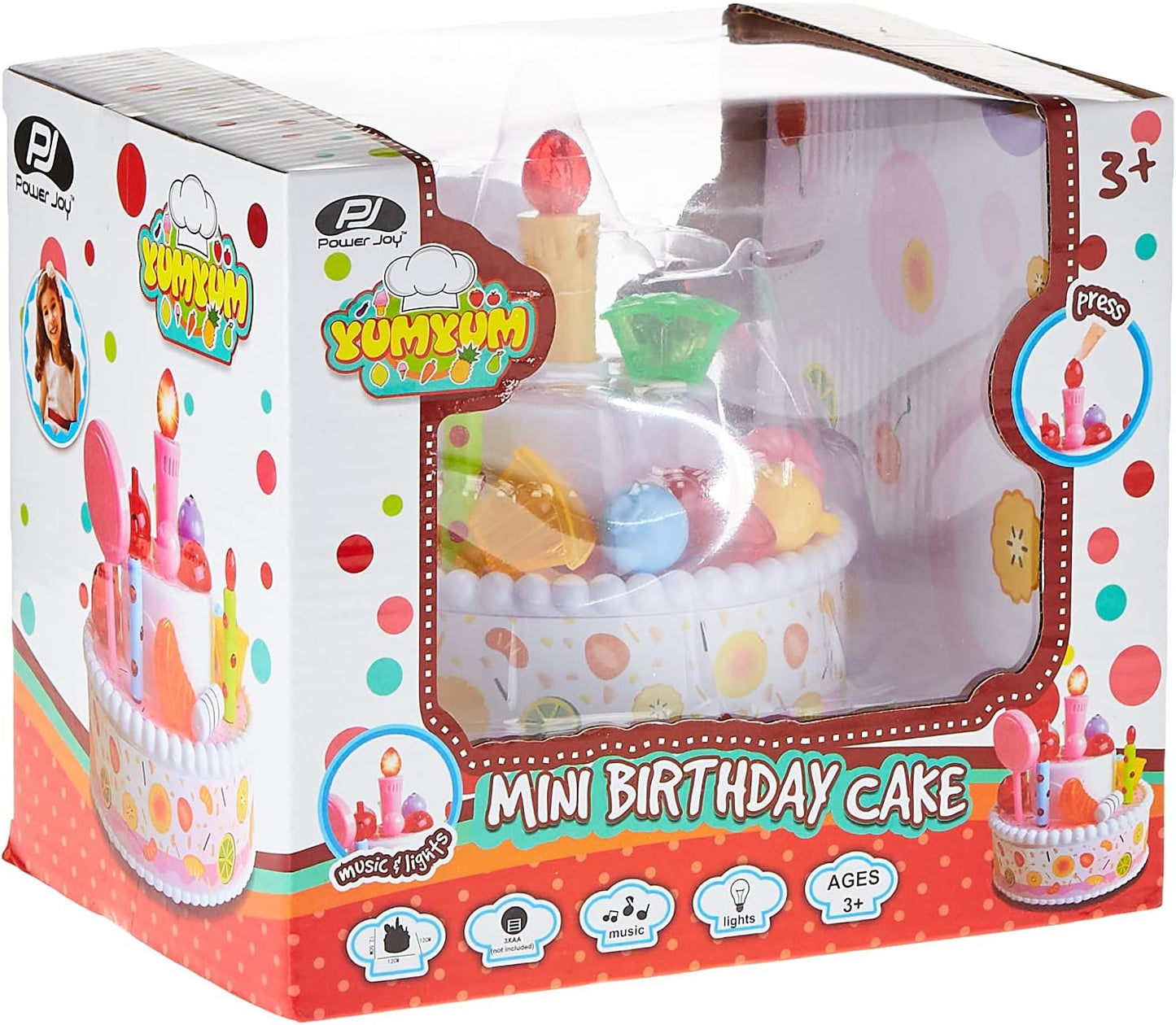 Power Joy Yumyum Mini Birthday Cake Battery Operated - Marah Kids