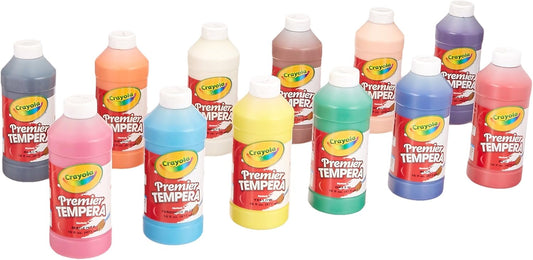 Crayola - Premier Tempera Paint 16 - oz. Choose Your Color – set of 1 count Assorted multicolor | Recommended for ages 3 years and up - Marah Kids