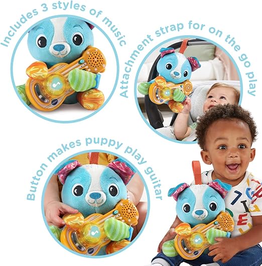 VTech Baby Puppy Sounds Guitar, Interactive Musical Toy, for Boys & Girls from 3, 6, 12, 24 + Months, English Version - Marah Kids
