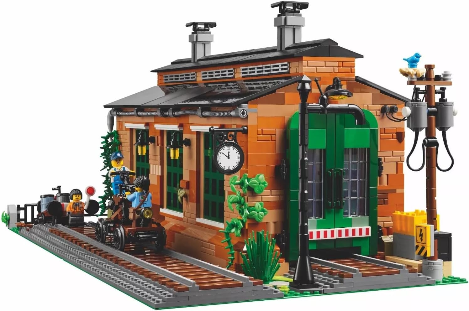 Lego 910033 Old Train Engine Shed Building Kit - 2,331 Pieces - Marah Kids