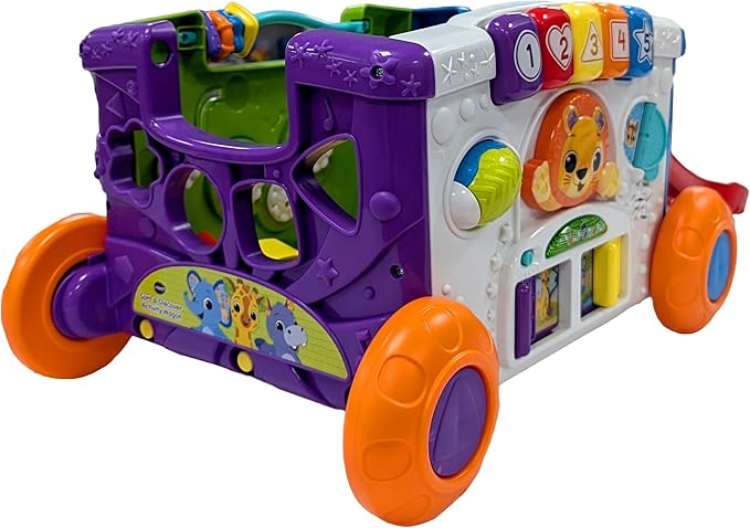 Vtech - Sort & Discover Activity Wagon - Multicolour | Load up and get ready to roll with four sides of play including an activity panel | Suitable ages 12m + up - Marah Kids