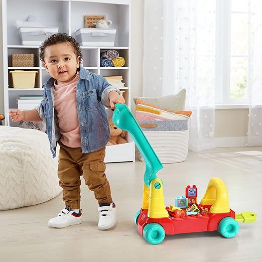 Vtech – 4in1 Alphabet Train | Interactive Ride - On, Walker, Pull Cart, Educational Toy for Toddlers | Includes Blocks, Letters, Numbers & Activity Panel | Ages 1 - 5 - Marah Kids