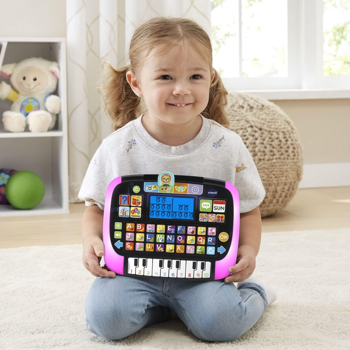 Vtech - Little Apps Light - Up Tablet | Educational Tablet Toy to Learn Alphabet, Numbers, Colours, Shapes, Animals, Time | 2 Years+ | Black - Marah Kids