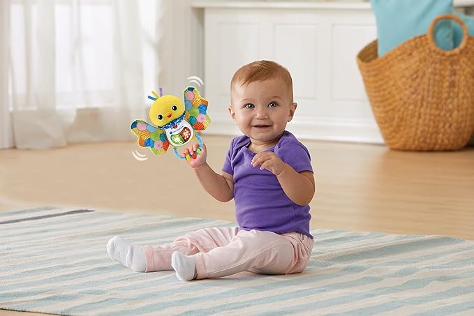 VTech Baby Rattle & Shake Birdie, Sensory Toy with Music, Sounds, Colours, Lights, Interactive Gift for Boys & Girls 3, 6, 12, 18 Months +, English Version - Marah Kids