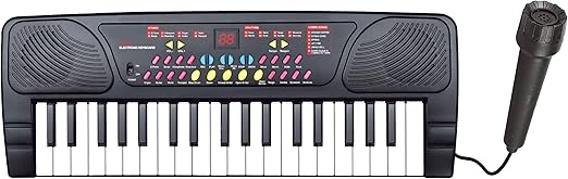 Power Joy Music Keyboard 37 keys with Mic Battery Operated - Marah Kids