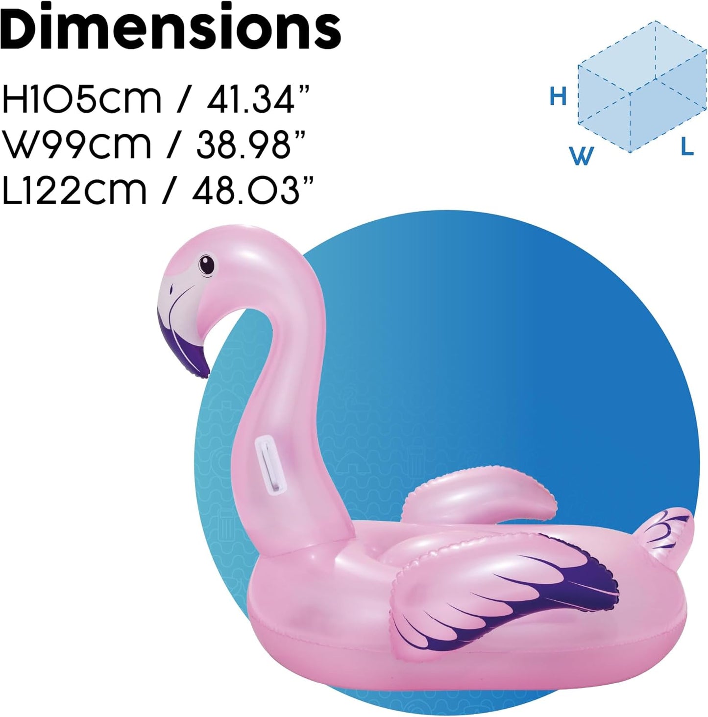 BESTWAY Rider Flamingo 127X127