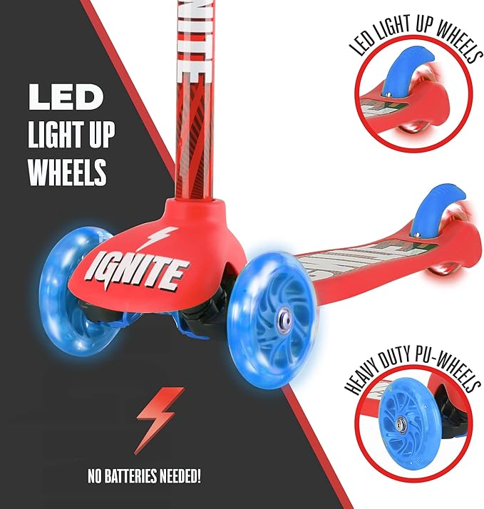 Ignite Glide Scooter 3 - Wheeled Combo Pack Red - Marah Kids