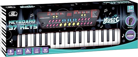 Power Joy Music Keyboard 37 keys with Mic Battery Operated - Marah Kids