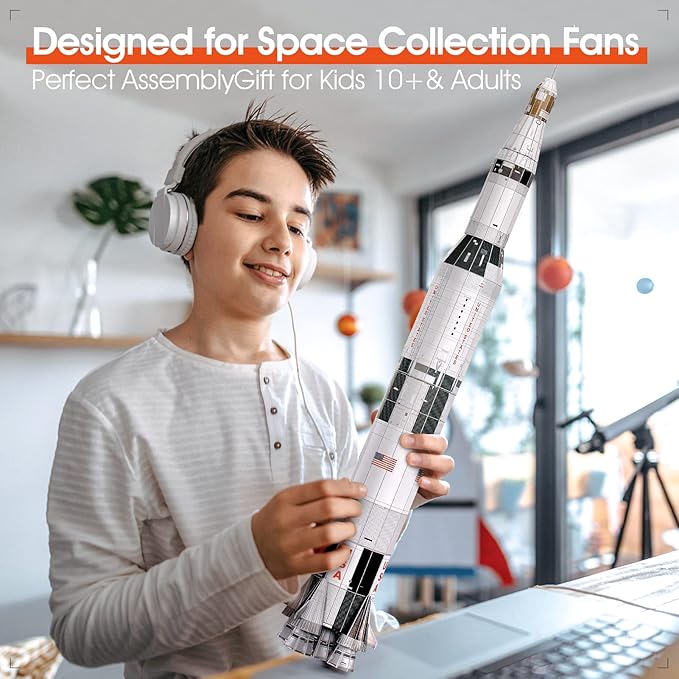 CUBIC FUN 3D PUZZLE NASA APOLLO SATURN V 136PCS - Marah Kids