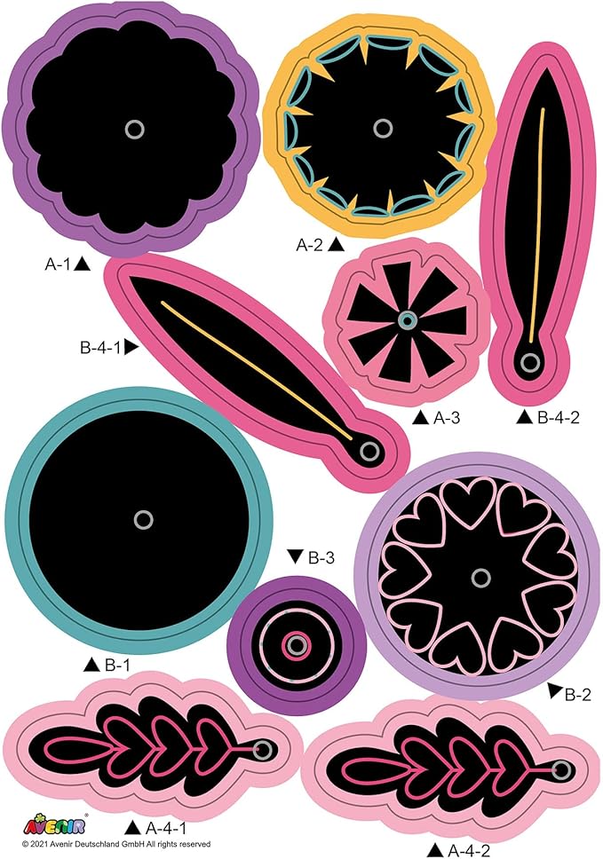 Avenir Scratch Bouquet Kit – Flower | Themed Fun! Create Personalized Bouquets with Scratch Sheets, Wrapping Paper, and Ribbon | Step - by - Step Instructions for Kids 3+ - Marah Kids