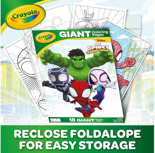 Crayola 18 Giant Coloring Pages Spidey & His Amazing Friends - Marah Kids
