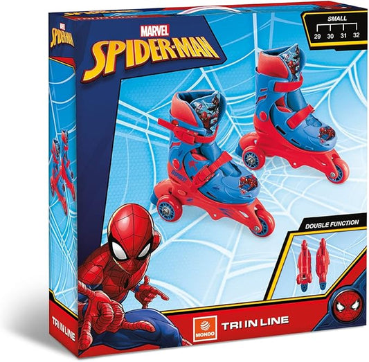 Mondo Roller Spiderman Tri Inline Skates Adjustable 29 - 32 - Marah Kids