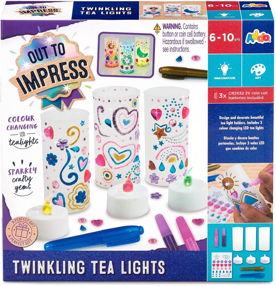 Addo Out To Impress Twinkly Tea Lights - Marah Kids