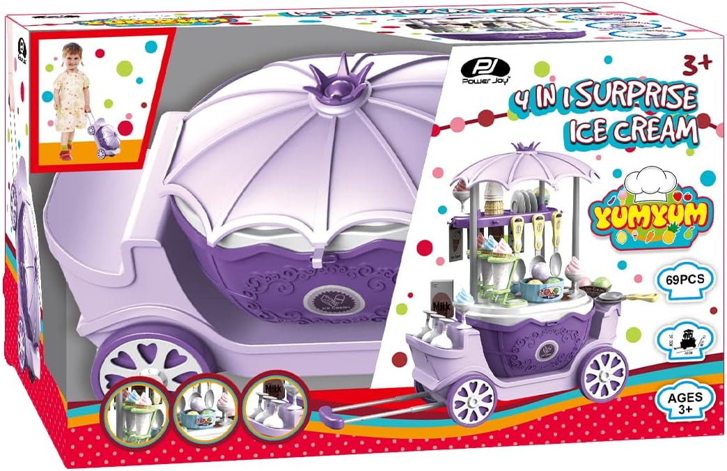 Power Yumyum Surprise Ice Cream 4 - In - 1 Playset - Marah Kids