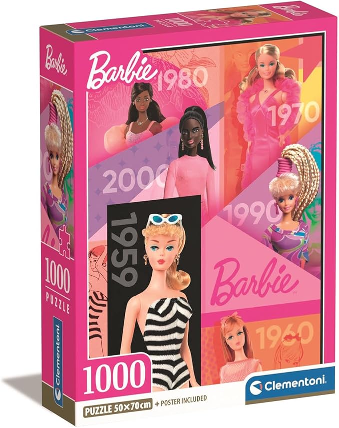 CLEMENTONI PUZZLE BARBIE 65YRS POSTER 1000PCS - Marah Kids