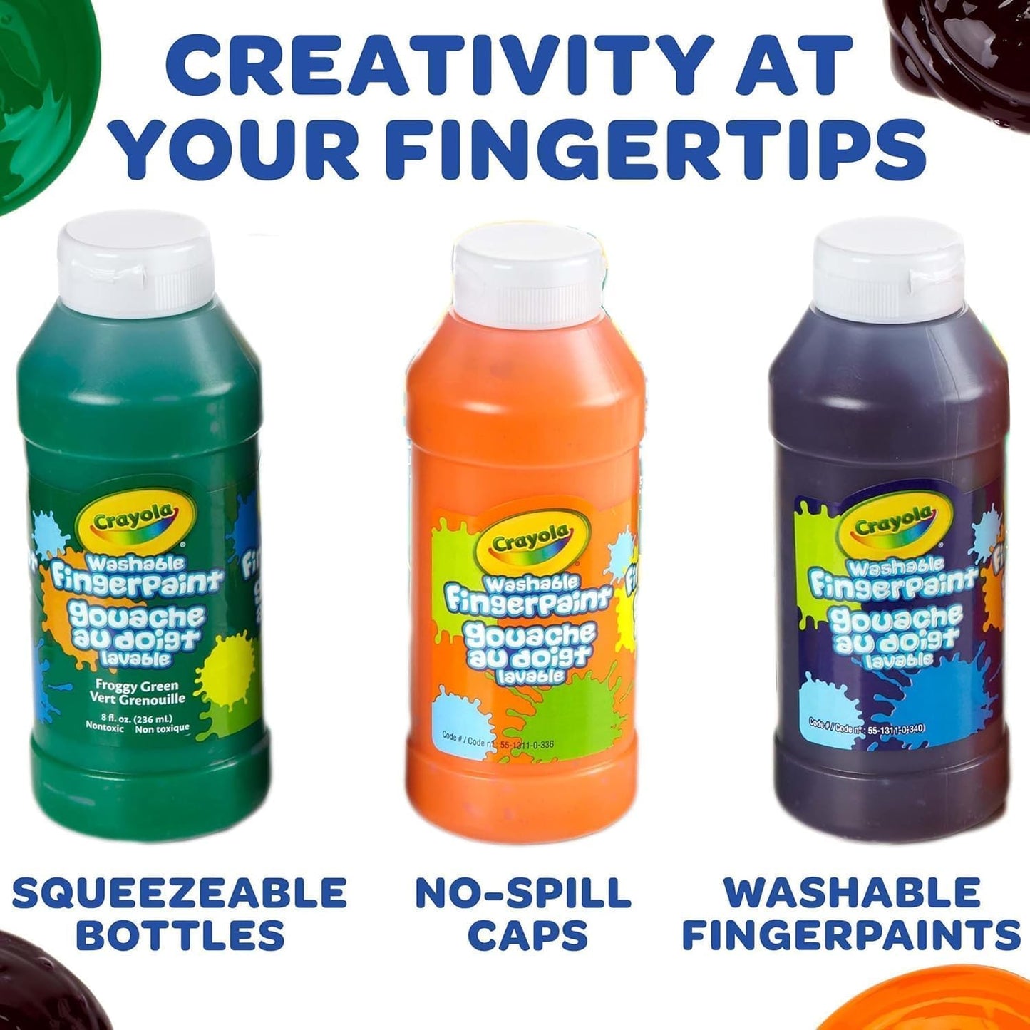 Crayola 3 ct. 8 - oz. Washable Fingerpaint, Bright Colors - Marah Kids