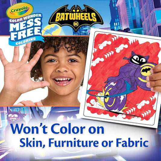 Crayola Color Wonder Batwheels Activity Set | Mess - Free Batman Coloring, Ages 3+ - Marah Kids