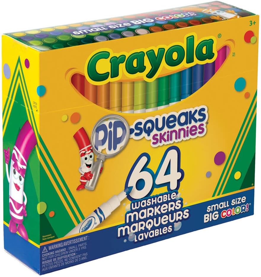 Crayola 64 ct. Washable Pip - Squeaks Skinnies Markers - Marah Kids
