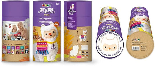 Avenir Sewing My First Doll - Llama Kit | Create a Super Soft Llama, Develop Motor Skills & Creativity | Safe and Educational - Trusted Art, Learning, and Entertainment for Kids 3+ - Marah Kids