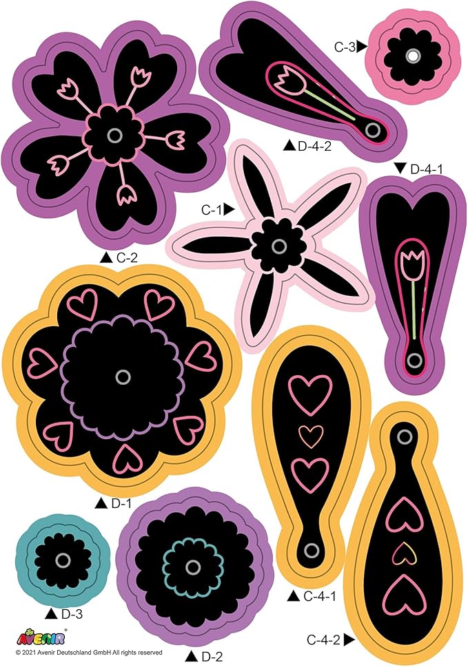 Avenir Scratch Bouquet Kit – Flower | Themed Fun! Create Personalized Bouquets with Scratch Sheets, Wrapping Paper, and Ribbon | Step - by - Step Instructions for Kids 3+ - Marah Kids