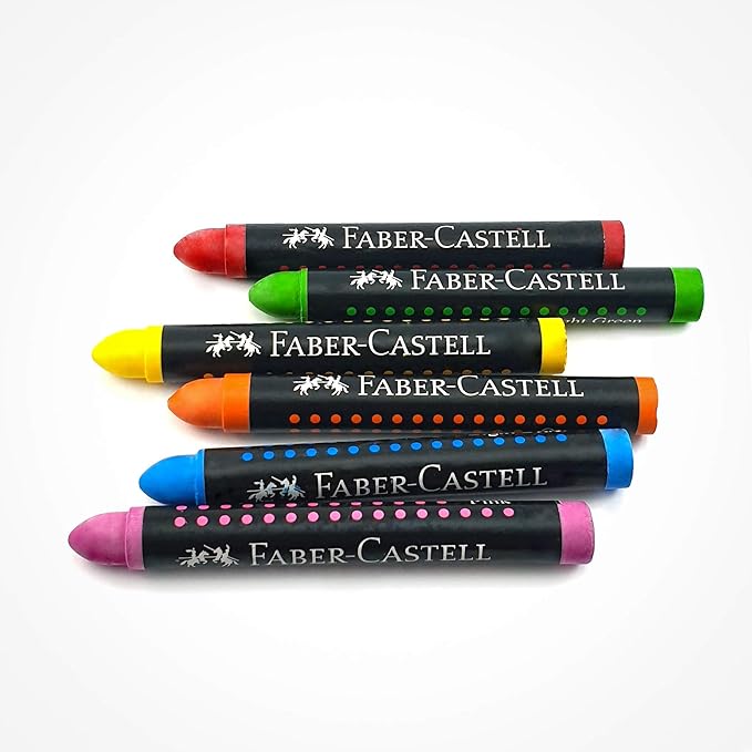 FABER - CASTELL JUMBO WAX CRAYONS 12 COLOR 90MM - Marah Kids