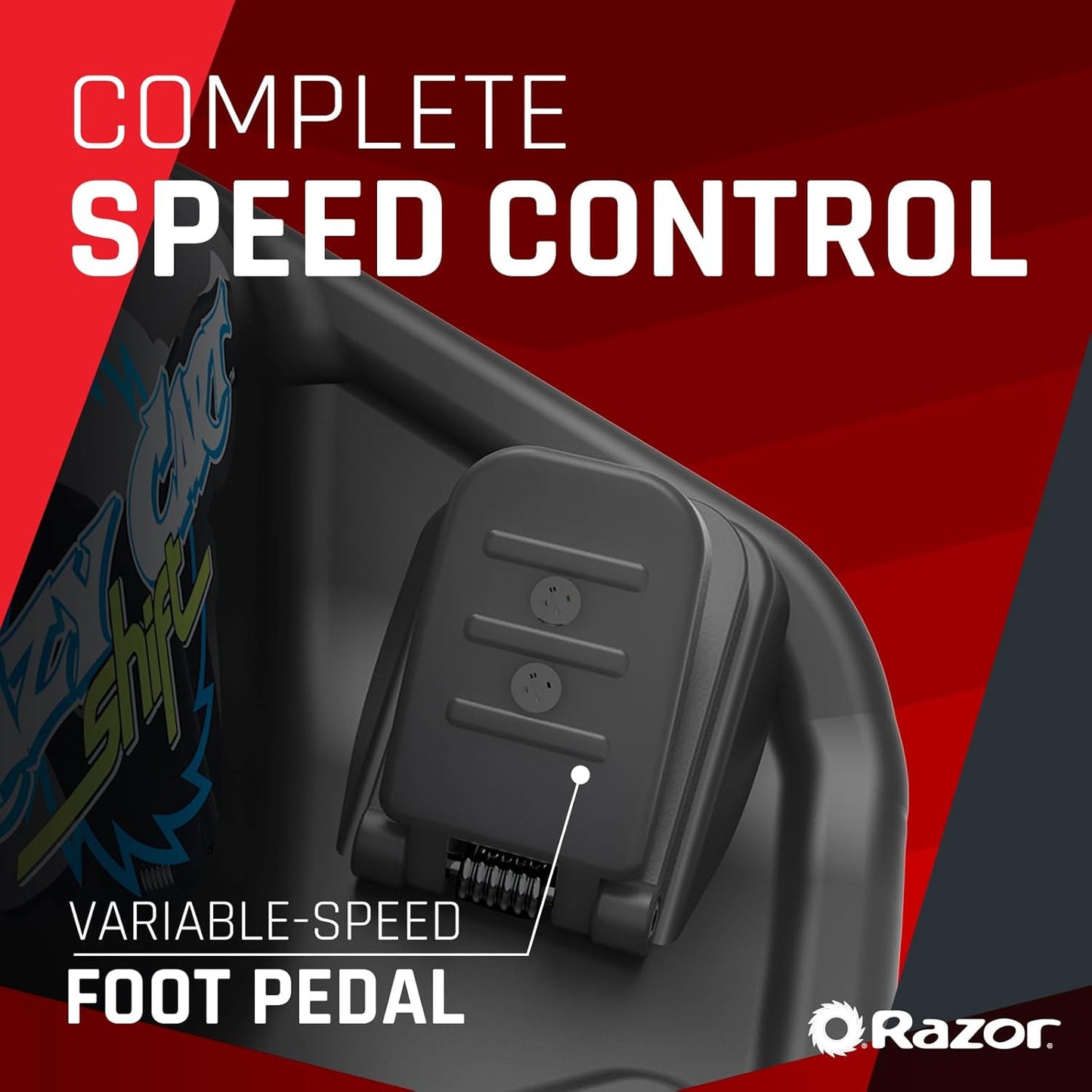 عربة Razor Crazy Cart Shift باللون الأزرق بسرعة 13 كم/ساعة 6+