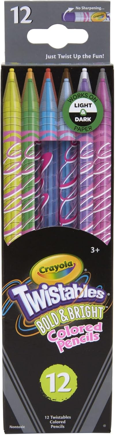 Crayola - Erasable Twistables Colored Pencils | Bold & Bright - 12pcs - Marah Kids
