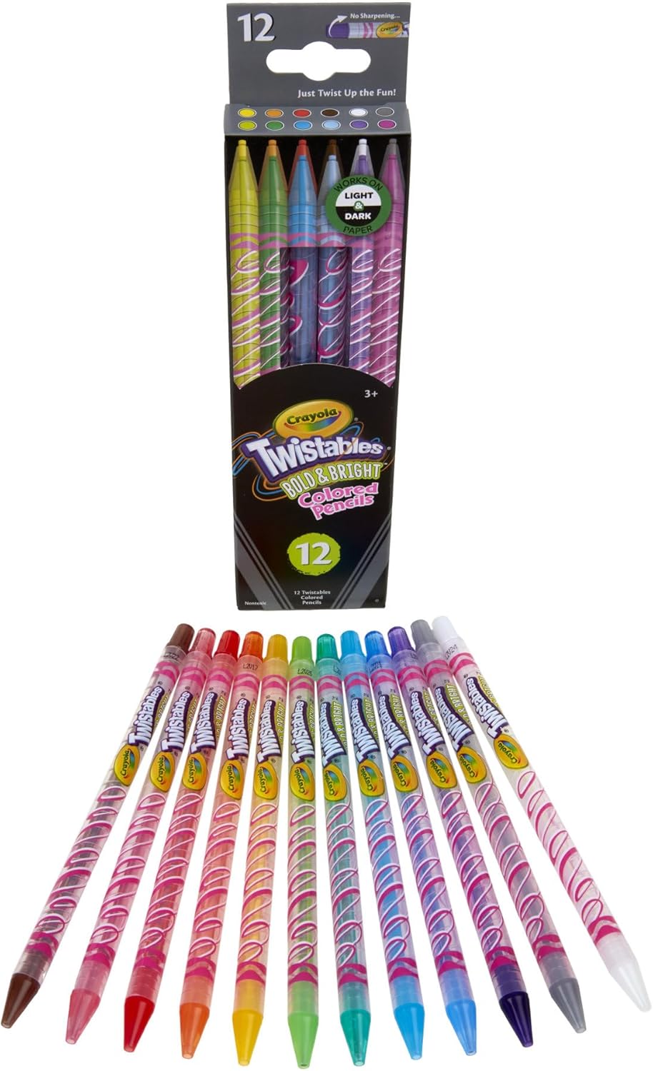Crayola - Erasable Twistables Colored Pencils | Bold & Bright - 12pcs - Marah Kids