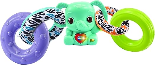 Vtech - Stack, Rattle & Link Elephant | Interactive & Developmental Toy with Sounds and Music | For Boys & Girls, Suitable for Ages 3 Months+ - Marah Kids