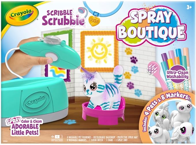 Crayola Scribble Scrubbie Pets: Spray & Style Boutique Ages 3+