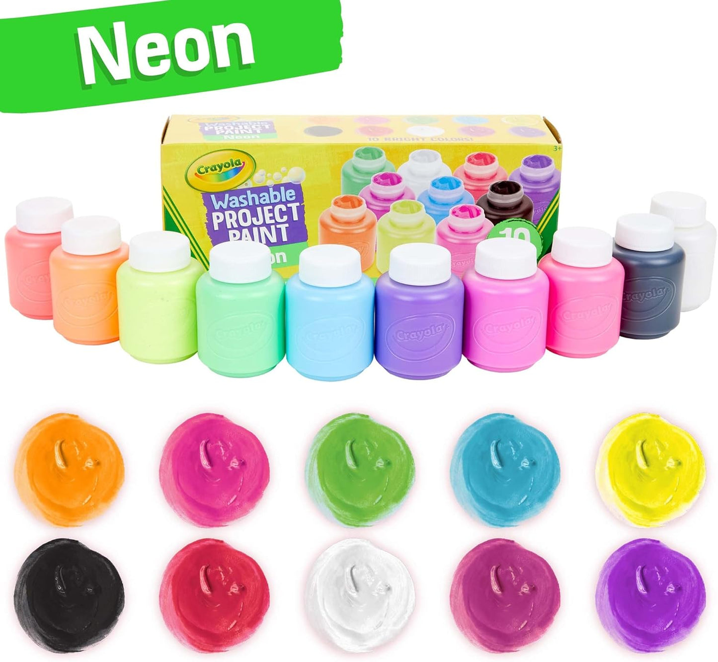 Crayola 10 ct. 2 - oz. Neon Paint Set - Marah Kids