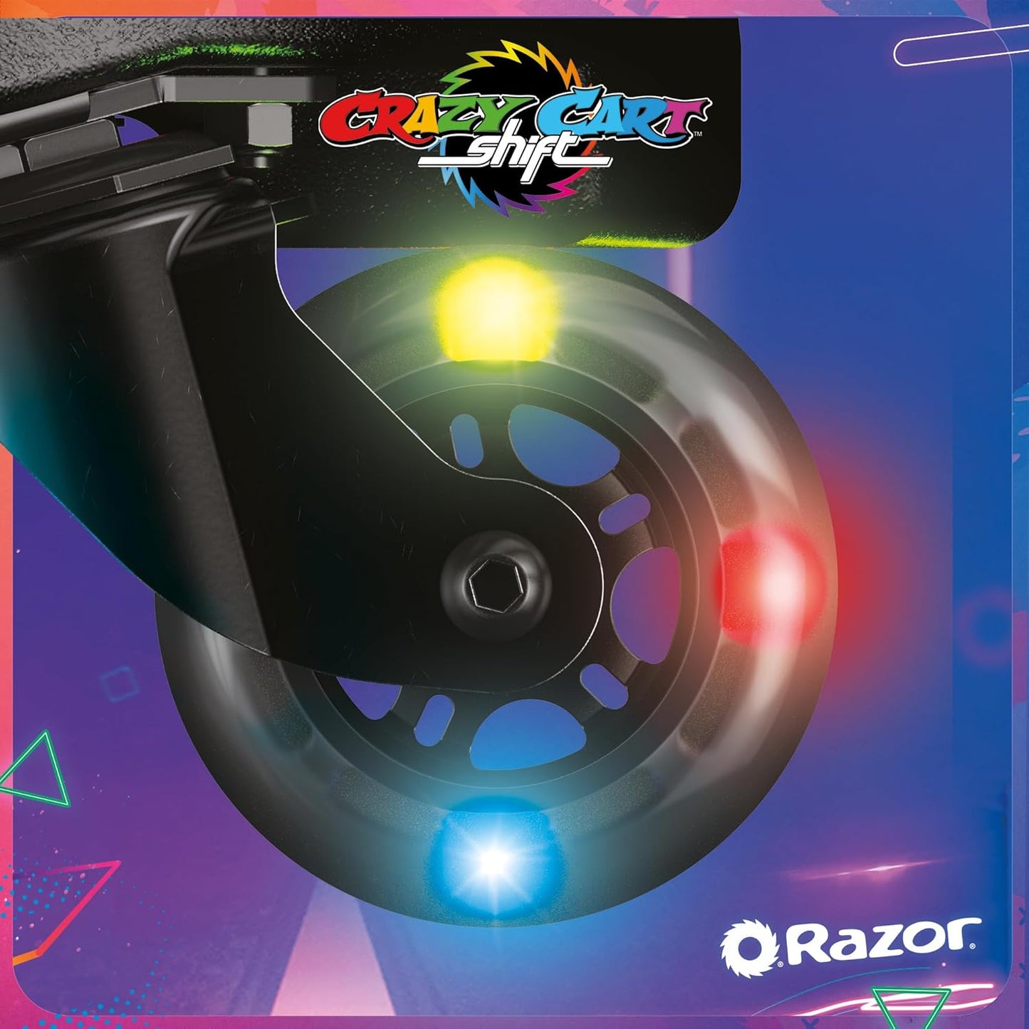 عرض ضوئي لعربة Razor Crazy Cart Shift بسرعة 13 كيلومترًا في الساعة