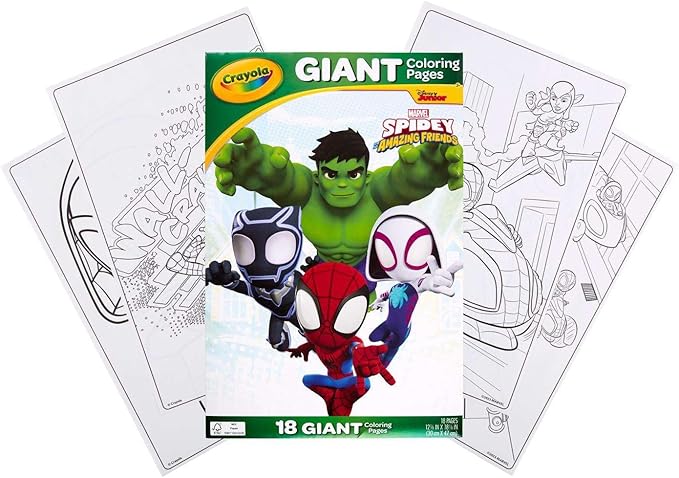Crayola 18 Giant Coloring Pages Spidey & His Amazing Friends